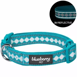 Blueberry Pet 3M Reflective Jacquard Padded Dog Collar -PetPals Group shop 5810846 ALT3
