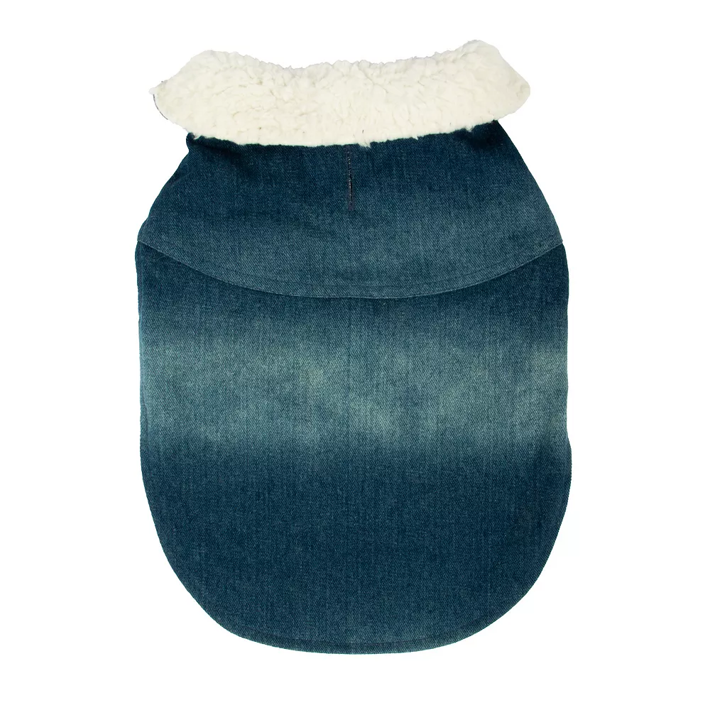 Sonoma Goods For Life® Shearling Trim Denim Dog Jacket 3 Sonoma Goods For Life® Shearling Trim Denim Dog Jacket