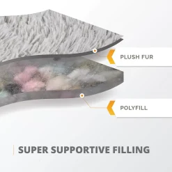 Madison Park Luna Plush Faux Fur Hooded Round Pet Bed -PetPals Group shop 5855992 ALT5