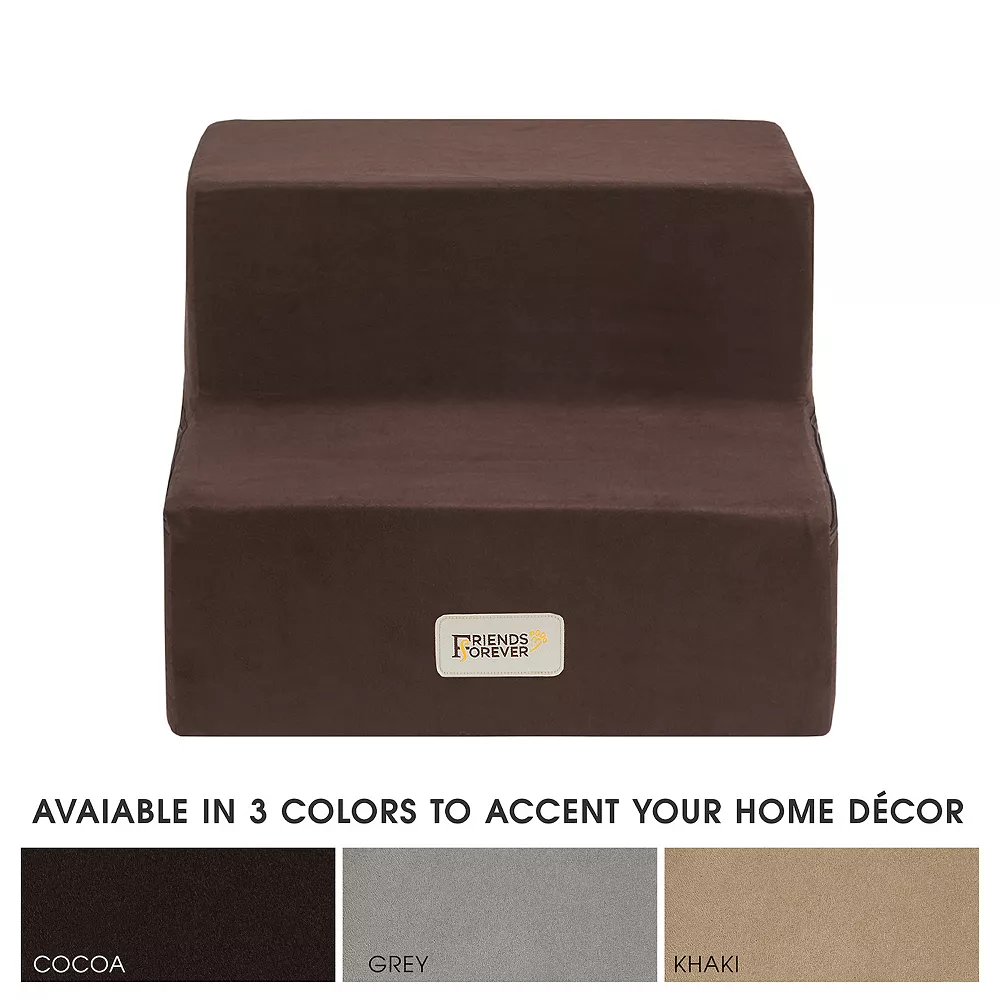 Friends Forever Milo 2-Step Pet Stairs With Removable Cover 6 Friends Forever Milo 2-Step Pet Stairs With Removable Cover - Image 4