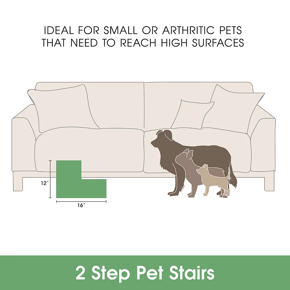 Friends Forever Milo 2-Step Pet Stairs With Removable Cover 7 Friends Forever Milo 2-Step Pet Stairs With Removable Cover - Image 5
