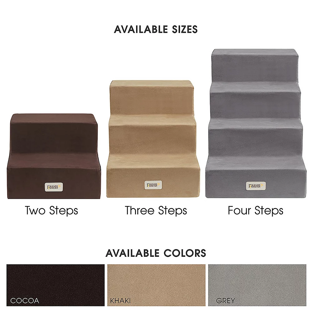 Friends Forever Milo 2-Step Pet Stairs With Removable Cover 8 Friends Forever Milo 2-Step Pet Stairs With Removable Cover - Image 6