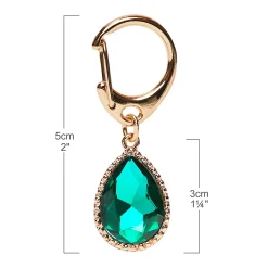 Blueberry Pet Flower & Green Teardrop Charm Dog Collar Accessory Set -PetPals Group shop 5868996 ALT5