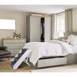 Arf Pets Wood Dog Stairs, High Beds Ramp Adjustment Wide Pet Steps, For Cat And Dogs -PetPals Group shop 5890368 ALT2