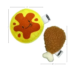 Meow Chicken & Waffle 2-Pack Catnip Cat Toys