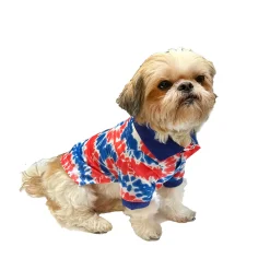 Woof Americana Tiedye Polo Dog Shirt