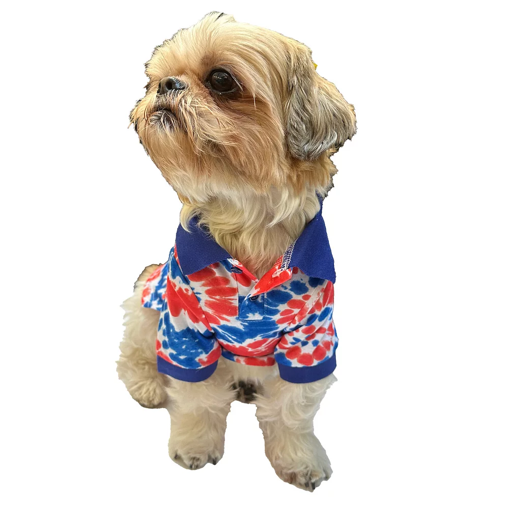 Woof Americana Tiedye Polo Dog Shirt 4 Woof Americana Tiedye Polo Dog Shirt - Image 2