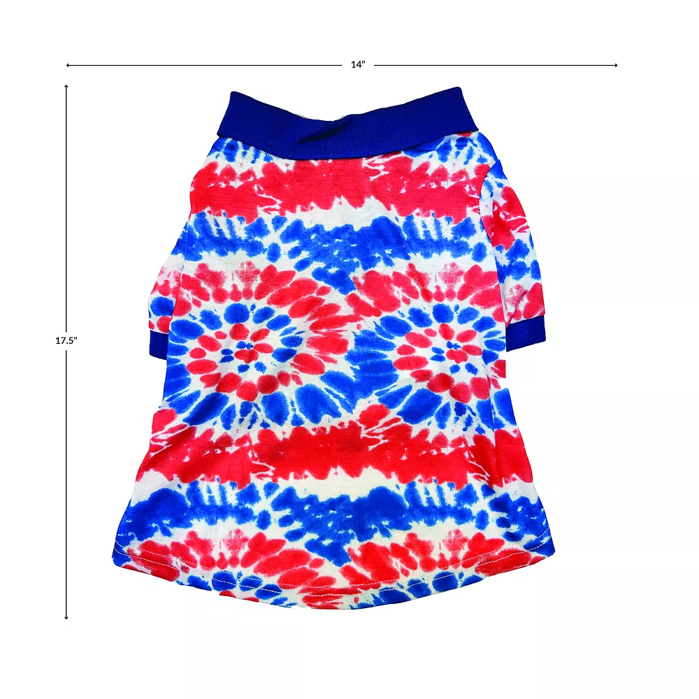 Woof Americana Tiedye Polo Dog Shirt 7 Woof Americana Tiedye Polo Dog Shirt - Image 5