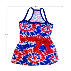 Woof Americana Tie Dye Dog Dress -PetPals Group shop 5974625 ALT3
