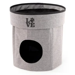Precious Tails Home Base Circular 2-Tier Collapsible Cat Cave -PetPals Group shop 5984932 ALT2