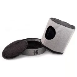 Precious Tails Home Base Circular 2-Tier Collapsible Cat Cave -PetPals Group shop 5984932 ALT3