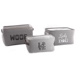 Precious Tails Dog 3-Piece Storage Bins Set
