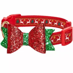Blueberry Pet Christmas Reindeer Bow Tie Dog Collar -PetPals Group shop 5985960 ALT