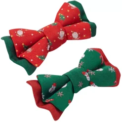 Blueberry Pet Pack Of 2 Christmas Handmade Bow Tie Set For Dog Collar -PetPals Group shop 5985977 ALT4