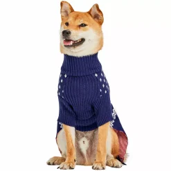 Blueberry Pet Christmas Reindeer Dog Lopi Sweater In Royal Blue -PetPals Group shop 5986750 ALT2