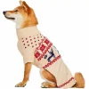 Blueberry Pet Christmas Reindeer Dog Lopi Sweater In Cream -PetPals Group shop 5986760