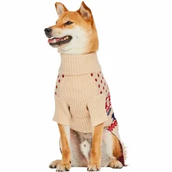 Blueberry Pet Christmas Reindeer Dog Lopi Sweater In Cream -PetPals Group shop 5986760 ALT2