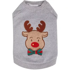 Blueberry Pet Christmas Reindeer Applique Embroidery Dog Sweatshirt 10 Blueberry Pet Christmas Reindeer Applique Embroidery Dog Sweatshirt -PetPals Group shop 5986761 ALT2