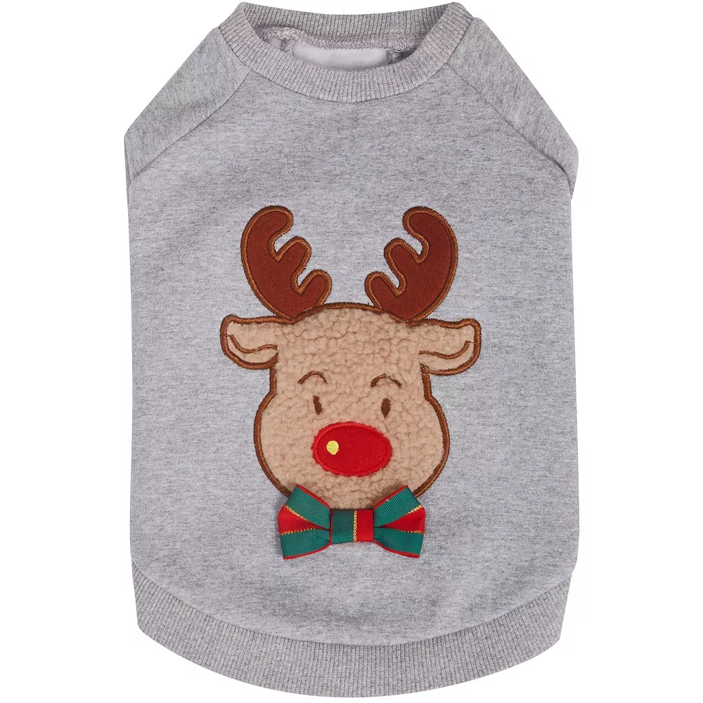 Blueberry Pet Christmas Reindeer Applique Embroidery Dog Sweatshirt 5 Blueberry Pet Christmas Reindeer Applique Embroidery Dog Sweatshirt - Image 3