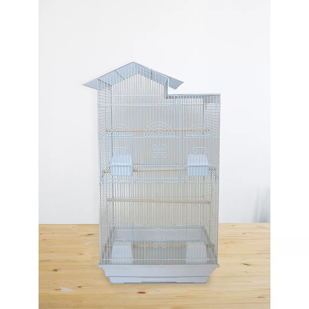 YML 6894 3/8" Bar Spacing Villa Top Small Bird Cage - 18"x14" In White 4 YML 6894 3/8" Bar Spacing Villa Top Small Bird Cage - 18"x14" In White - Image 2