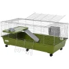PawHut 35" Small Animal Cage Chinchilla Guinea Pig Hutch Pet House With Platform Ramp Food Dish Wheels And Water Bottle -PetPals Group shop 6021601