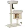 PawHut 3 Level Cat Tree With Sisal Scratching Posts Fun Cat Badminton Toy For Playing Soft Cushions And Play Areas 2 PawHut 3 Level Cat Tree With Sisal Scratching Posts Fun Cat Badminton Toy For Playing Soft Cushions And Play Areas -PetPals Group shop 6021751