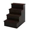 PawHut Pet Stairs Dog Steps For High Beds Sofa With Non Slip Carpeted Pads Dark Coffee 2 PawHut Pet Stairs Dog Steps For High Beds Sofa With Non Slip Carpeted Pads Dark Coffee -PetPals Group shop 6021769 Coffee