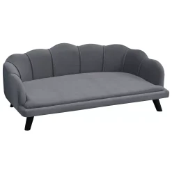 PawHut Pet Sofa For Medium And Large Sized Dog With Extra Cushion Solid Wood Legs Charcoal Grey