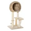 PawHut Cat Tree With Sisal Scratching Post Condo And Hanging Rope 44" H Beige -PetPals Group shop 6021823