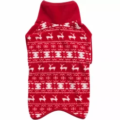Blueberry Pet Christmas Reindeer & Snowflake Fleece Dog Half Zip Sweater 9 Blueberry Pet Christmas Reindeer & Snowflake Fleece Dog Half Zip Sweater -PetPals Group shop 6023966 ALT2