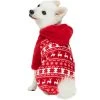Blueberry Pet Christmas Reindeer & Snowflake Fleece Hooded Dog Sweater -PetPals Group shop 6023985
