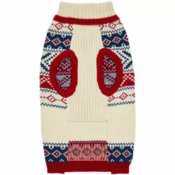 Blueberry Pet Nordic Fair Isle Christmas Dog Lopi Sweater In Creamy White 10 Blueberry Pet Nordic Fair Isle Christmas Dog Lopi Sweater In Creamy White -PetPals Group shop 6024014 ALT3