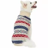 Blueberry Pet Nordic Fair Isle Christmas Dog Jacquard Sweater In Creamy White -PetPals Group shop 6024018