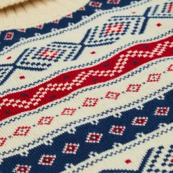 Blueberry Pet Nordic Fair Isle Christmas Dog Jacquard Sweater In Creamy White -PetPals Group shop 6024018 ALT4