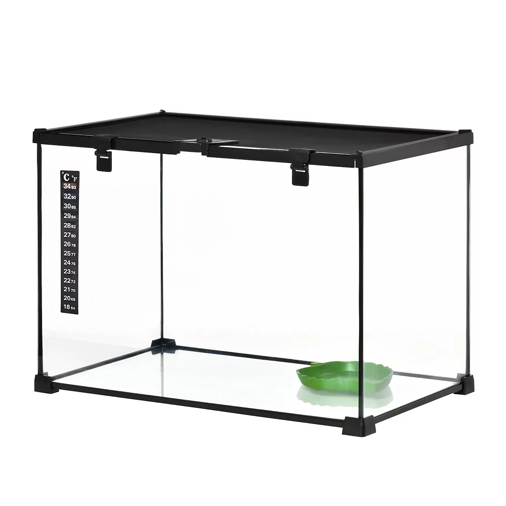 PawHut 20" X 12" X 14" Glass Reptile Terrarium 14 Gallon Top Opening Reptile Habitat Tank For Lizards Frogs Snakes Spiders 4 PawHut 20" X 12" X 14" Glass Reptile Terrarium 14 Gallon Top Opening Reptile Habitat Tank For Lizards Frogs Snakes Spiders - Image 2
