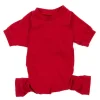 Leveret Dog Cotton Pajama Solid Color -PetPals Group shop 6034537 Red