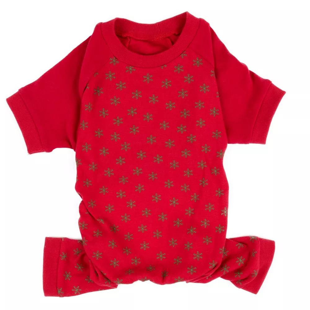 Leveret Dog Cotton Pajama Snowflake 3 Leveret Dog Cotton Pajama Snowflake