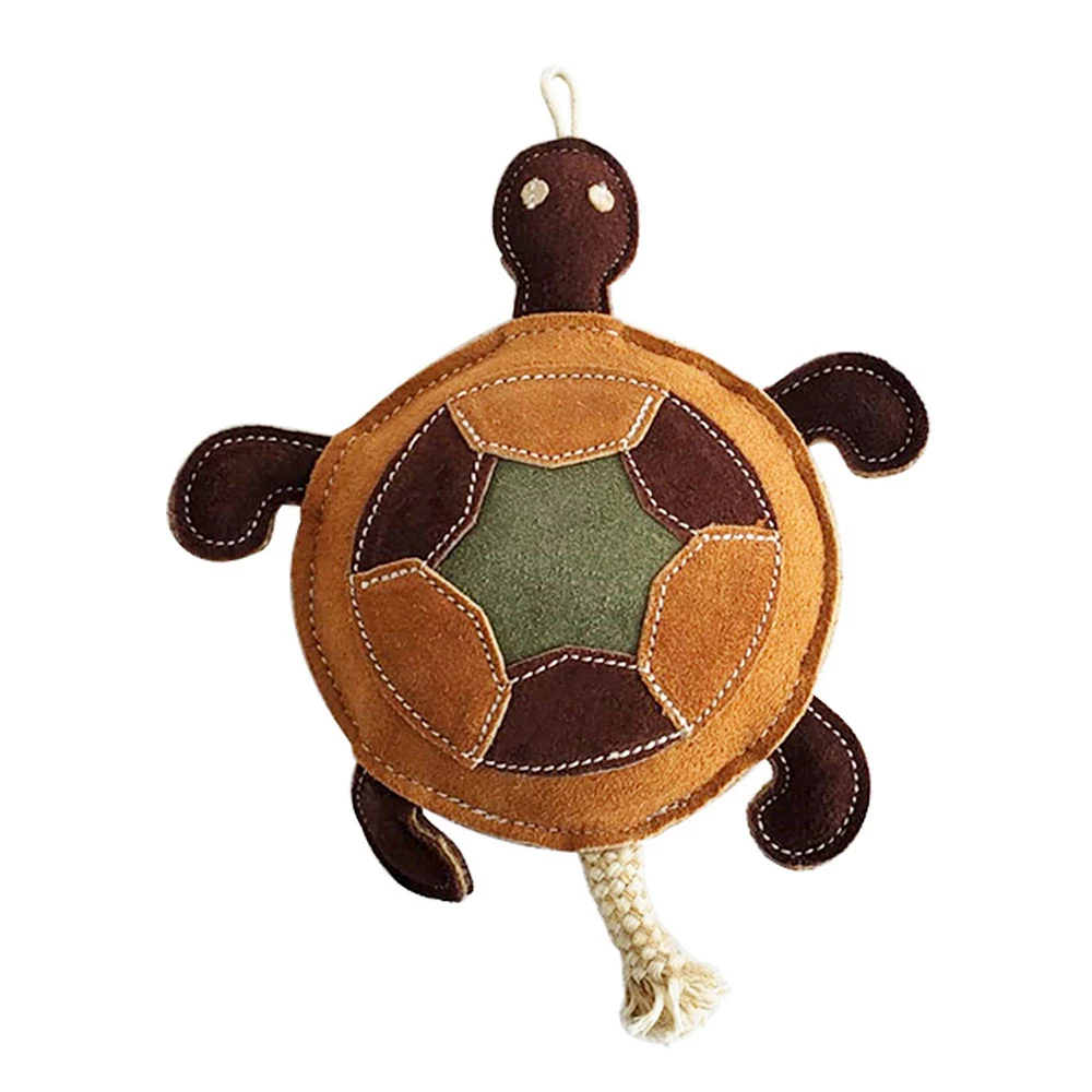 JoJo Modern Pets Vegan Leather Patchwork Turtle - Dog Chew Toy 3 JoJo Modern Pets Vegan Leather Patchwork Turtle - Dog Chew Toy