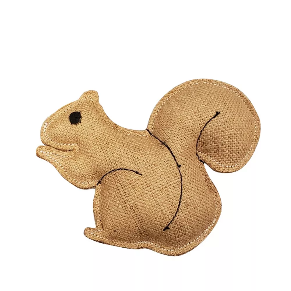 JoJo Modern Pets Eco-friendly Rustic Jute Squirrel Dog Chew Toy 3 JoJo Modern Pets Eco-friendly Rustic Jute Squirrel Dog Chew Toy