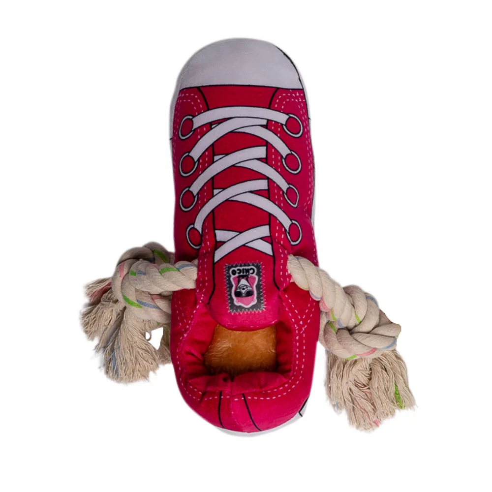 JoJo Modern Pets Squeaking Comfort Plush Sneaker Dog Toy 3 JoJo Modern Pets Squeaking Comfort Plush Sneaker Dog Toy