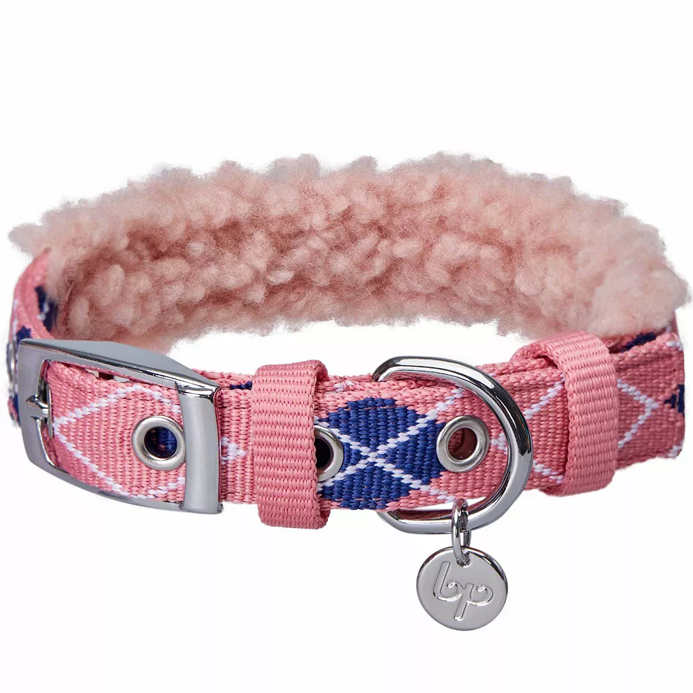 Blueberry Pet Soft & Comfy Sherpa Fleece Padded Dog Collar In Scottish Argyle 4 Blueberry Pet Soft & Comfy Sherpa Fleece Padded Dog Collar In Scottish Argyle - Image 2