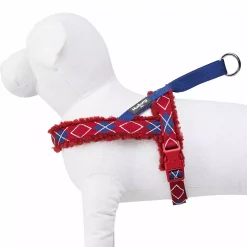 Blueberry Pet Soft & Comfy Sherpa Fleece Padded Chest Dog Harness In Scottish Argyle -PetPals Group shop 6117359 ALT2