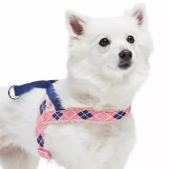 Blueberry Pet Soft & Comfy Sherpa Fleece Padded Chest Dog Harness In Scottish Argyle