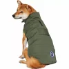 Blueberry Pet Windproof Waterproof Quilted Dog Puffer Jacket -PetPals Group shop 6119897 Dark Olive