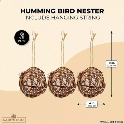 Farmlyn Creek Hanging Bird Toys For Hummingbirds, Foraging Nester Toy (4 Inches, 3 Pack) -PetPals Group shop 6172310 ALT