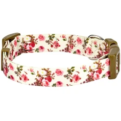 Blueberry Pet Spring Floral Ivory Dog Collar -PetPals Group shop 6173285 ALT3