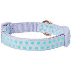 Blueberry Pet Dog Velvety Polka Dot Attached Flower Collar -PetPals Group shop 6174088 ALT2