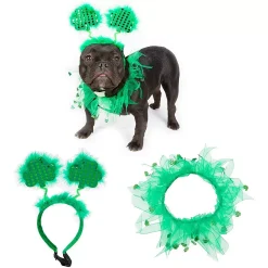 Zodaca St. Patrick's Dog Clothes, Shamrock Headband And Tutu, Med To Large Pets (2 Pieces)