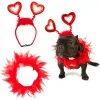 Zodaca Valentines Dog Clothes, Heart Headband And Collar For Med To Large Dogs (2 Pieces) -PetPals Group shop 6184660