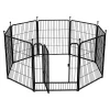 JOMEED Indoor And Outdoor 8-Panel, 32-Inch High Dog Pet Playpen With Door, Black 2 JOMEED Indoor And Outdoor 8-Panel, 32-Inch High Dog Pet Playpen With Door, Black -PetPals Group shop 6228949